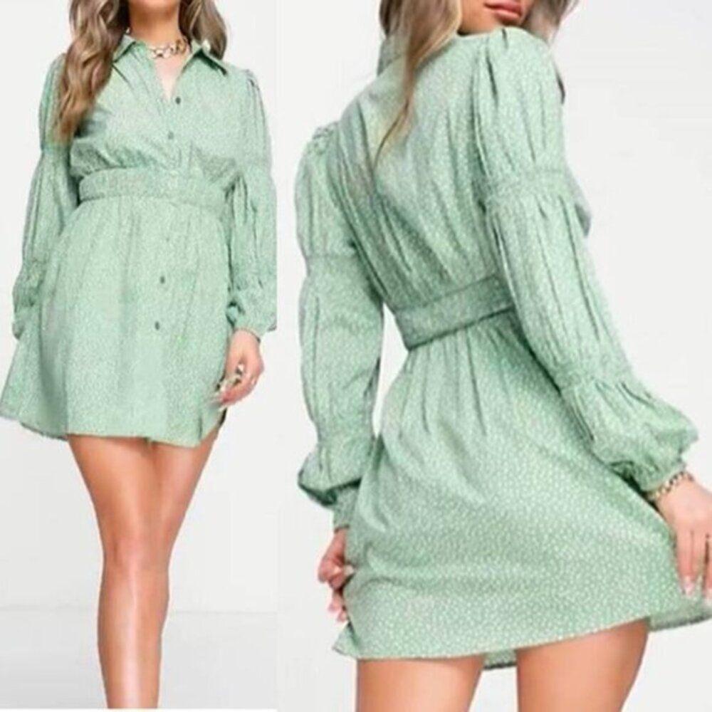 BARDOT AX Paris Cinched Waist Shirt Dress
